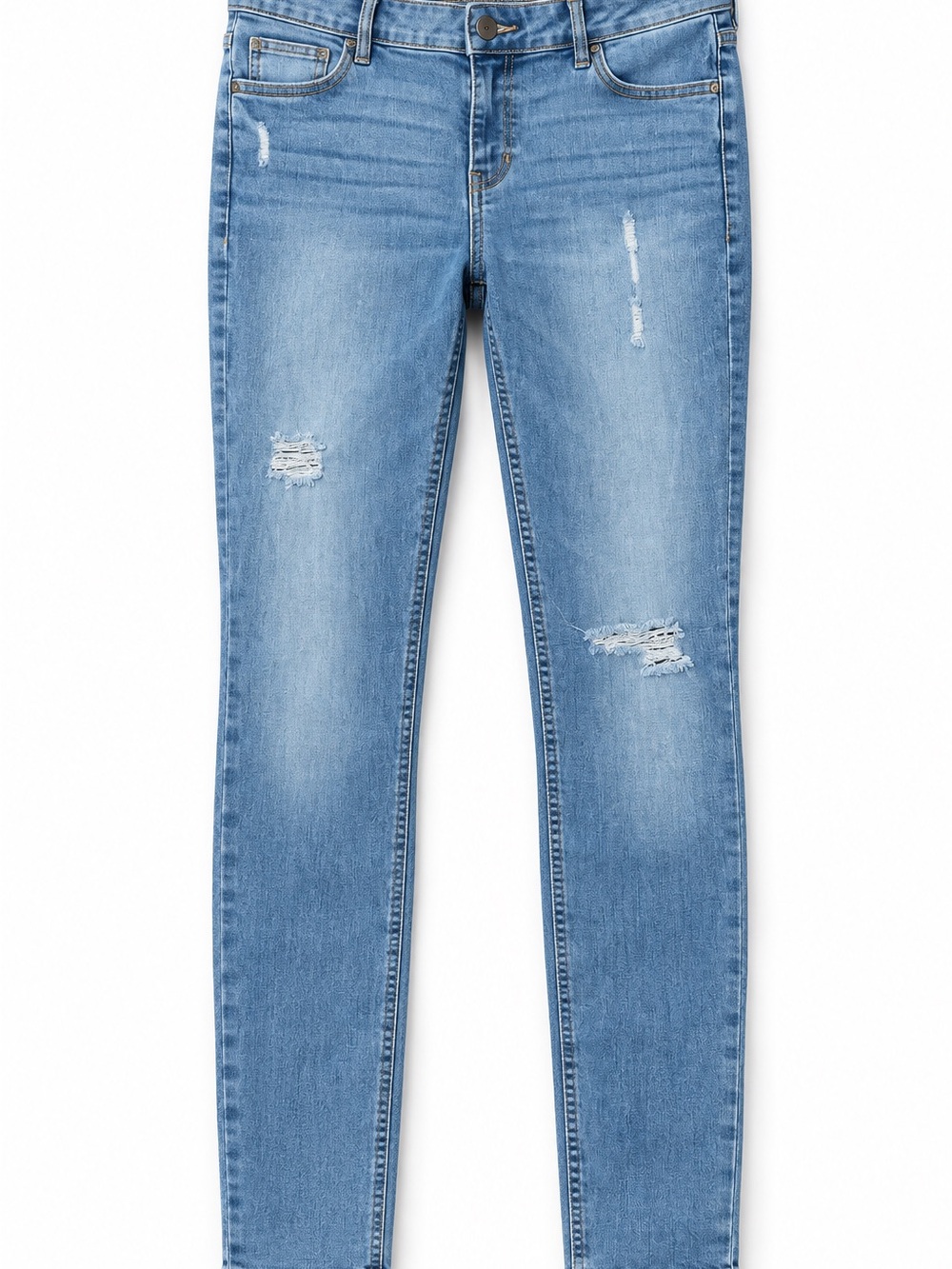 Hollister Light Blue Skinny Distressed Jeans